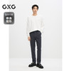 GXG男装 2024冬季热卖GXG男士休闲简约深灰色保暖修身小脚长裤爆款休闲裤 商品缩略图1
