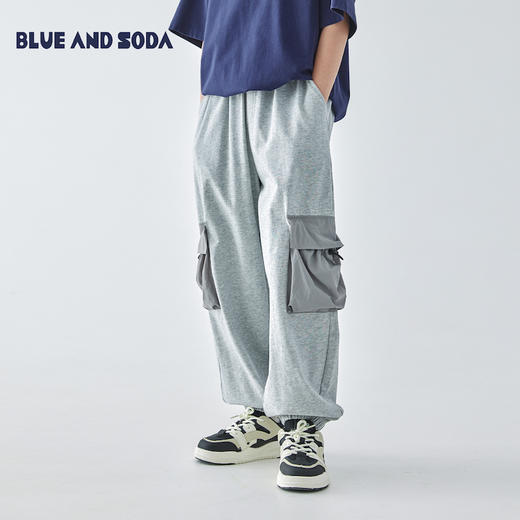 蓝汽水 2025春夏第二波新品大口袋休闲长裤851B256031JY 商品图0