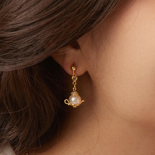 Manreya玛芮雅“把把壶”魔法转运淡水珍珠耳环 商品图4