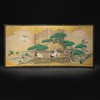 独角鹿西洋古董 19世纪日本江户时代出品「青松群鹤」主题金地纸本设色六曲屏风 商品缩略图0