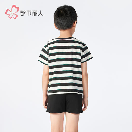 都市丽人亲情蜜语童装正价棉质短袖套装薄32支纯棉单面短袖类JHH9A6 商品图3