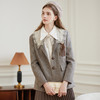 Famecoco范可儿羊毛职业西装女士秋季正肩直筒纯色小西服外套F225AW022 商品缩略图1
