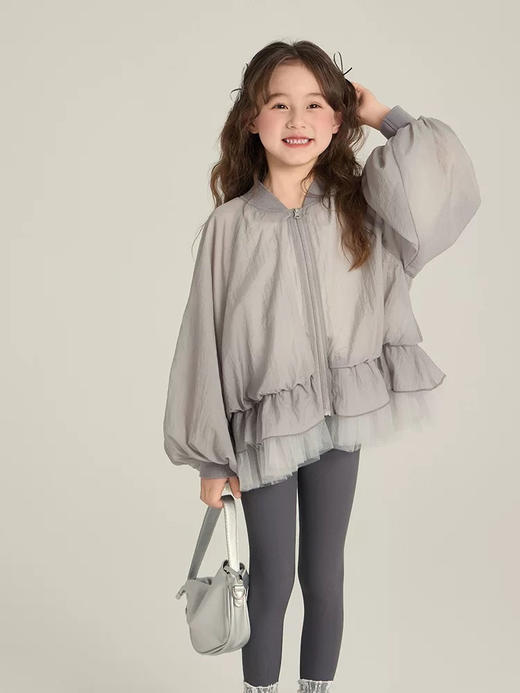 诠释夏日轻盈美学❗️SG超美花苞裙摆儿童外套泡泡袖棒球服 商品图9