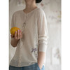牧衣游原创 棉麻混纺薄毛织外套柔软舒适轻薄百搭长袖防晒衫 幽鸟 商品缩略图2
