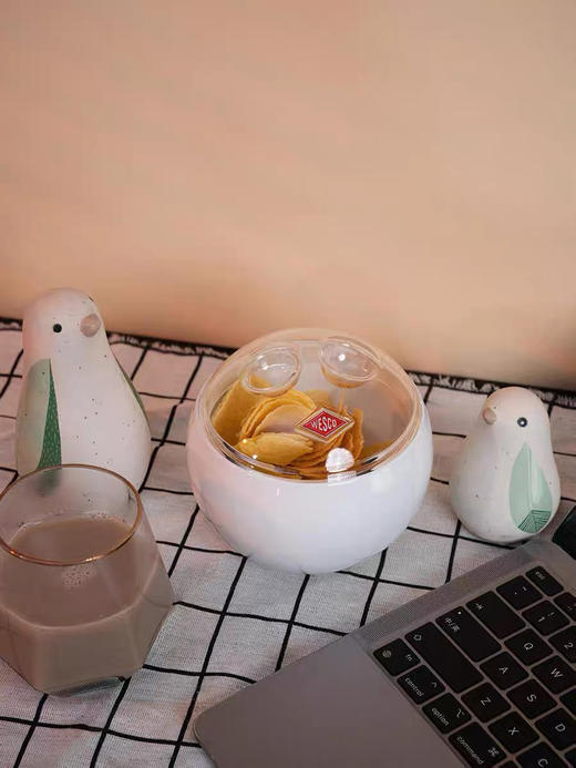 WESCO迷你宝家用高颜值桌面垃圾桶金属储物罐糖果迷你收纳盒 商品图1