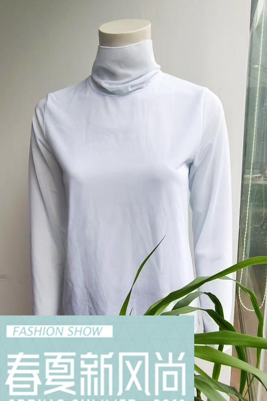 Y017女式网纱高领打底衫 商品图1