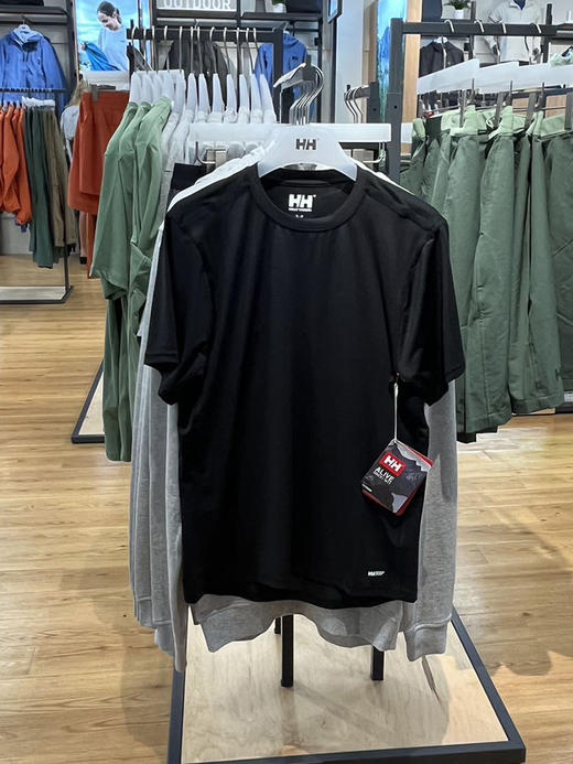 HE**Y HANSEN/HH 海*汉*森 TECH 男夏季拼接弹性透气运动短袖T恤 商品图1