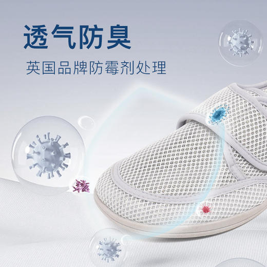 巴玛适春季软底鞋妈爸款鞋子透气加肥宽松老人鞋防滑超轻脚宽防滑A7女段 商品图4