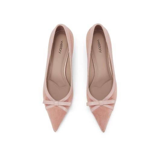 Westory2025年春季尖头浅口中跟通勤宴会百搭单鞋W25AE58181 商品图4