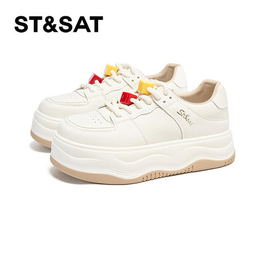 【轻便厚底】星期六潮酷玩家百搭小白鞋SSD1112454 商品图7