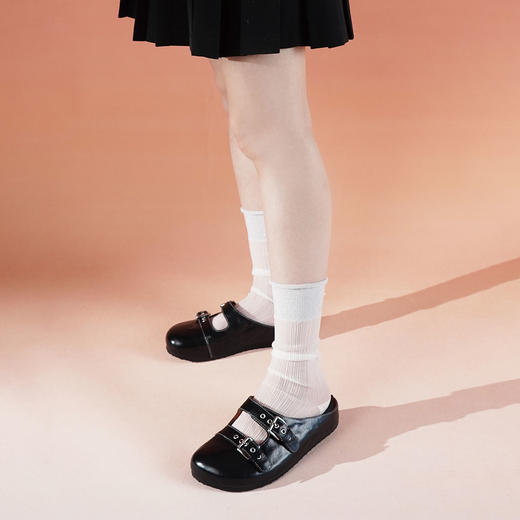 Westory2025年春季平底休闲勃肯半拖双扣带后空拖鞋W25AH58291 商品图5