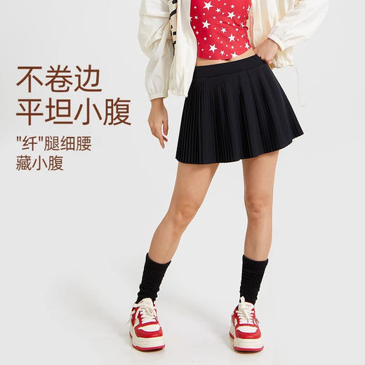 【3~5天发货】跃牌【美度空间】系列 夏季松紧高腰显瘦瑜伽短裙内衬防走光带口袋网球裙ADDQ52028 商品图2