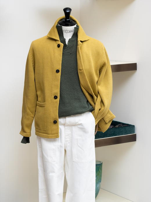 Fortela 黄绿色针织开衫夹克 商品图6