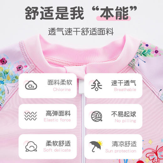儿童泳衣夏季女童卡通短袖连体游泳衣女孩宝宝长款防晒速干泳装L-5XL 商品图2