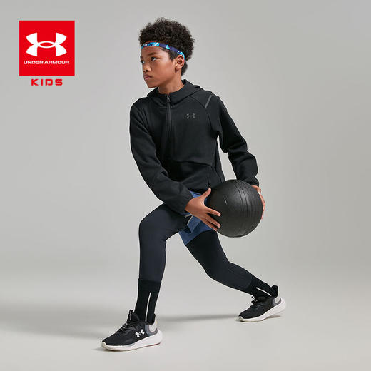 【困妈专属】Under Armour安德玛儿童25新款连帽针织外套251124129超低折扣 商品图1