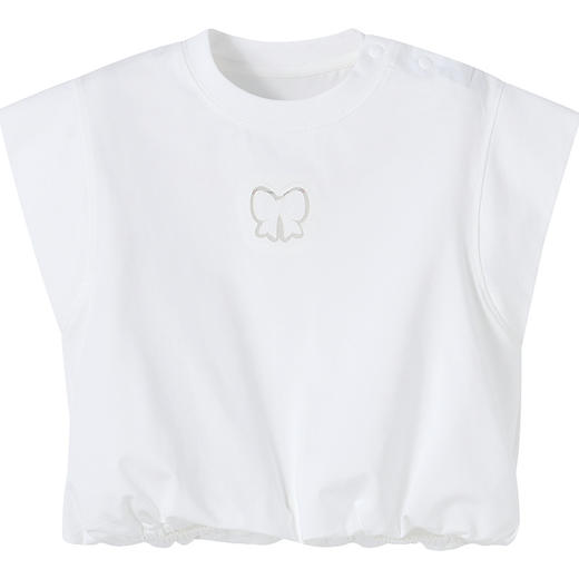 女童SORONA凉感圆领短袖针织衫夏季新款安奈儿童装实体店同款XG521688 商品图5