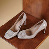 Westory2025年春季方头浅口高跟通勤宴会单鞋W25AE58011 商品缩略图0