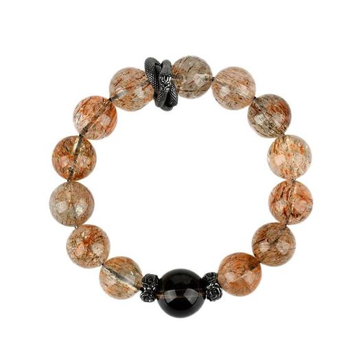 【钱途无量❗黑金超茶晶手链】天然水晶2025本命年生肖马，佩戴上自带霸气光环，中式大气黑金超手链新男款手串饰品聚财QQ 商品图4