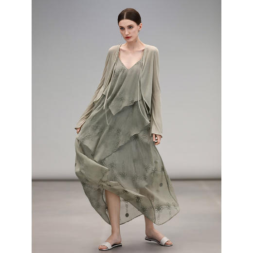 COCOBELLA微透视轻薄优雅遮阳衫女春夏长袖针织小开衫MZ173-2 商品图3