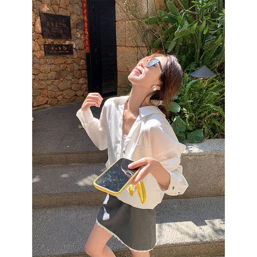 <曾小咸推荐>现货秒杀 ！微信超特价！假两件长袖衬衫 日常159.99 立减80 秒杀79.99！ 商品图3