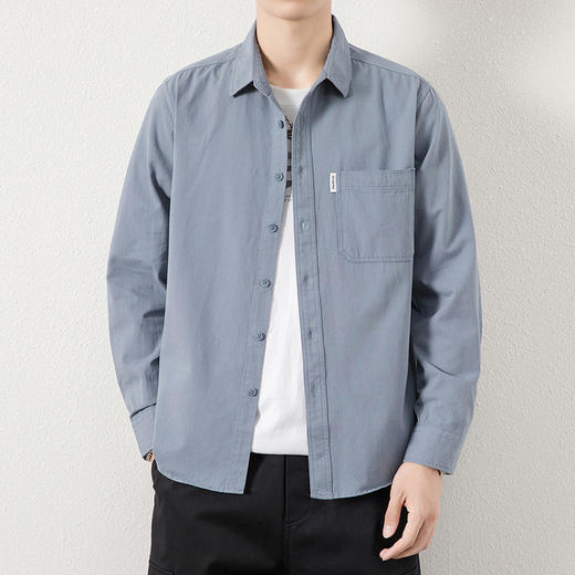 红览 七分袖/长袖春夏纯棉男士衬衫8855 商品图9