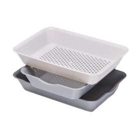 日本进口伊原企贩 抗菌 沥水篮组合 灰色