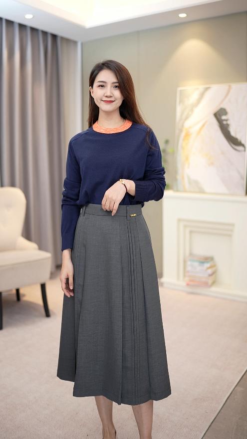 风琴佳人|设计感压褶半裙 商品图3