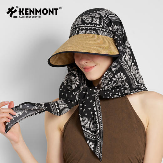 卡蒙KM-6241 大帽檐草草帽 可折叠全方位防晒帽 商品图3
