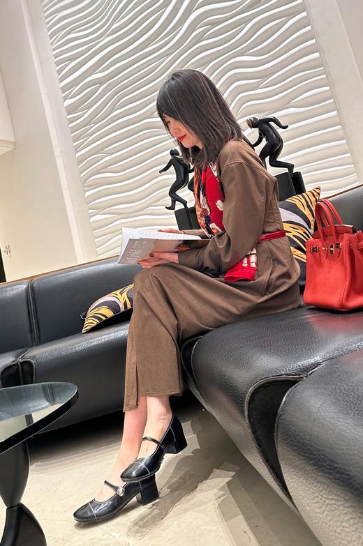 Westory2025年春季方头低跟玛丽珍休闲老钱风通勤浅口单鞋W25AE58261 商品图6