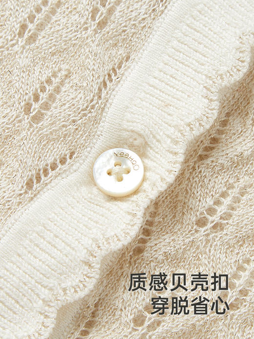 英氏儿童毛衫夏季女童桑蚕丝开衫外套YRWWJ2R021A 商品图2