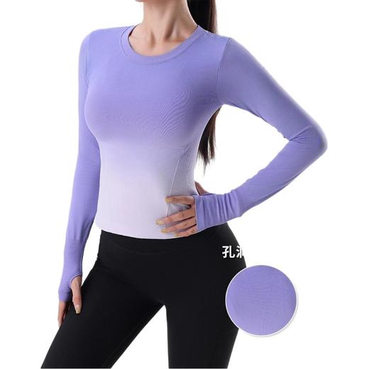 百媚生 薄款速干长袖运动T恤紧身健身服CX-6207 商品图4