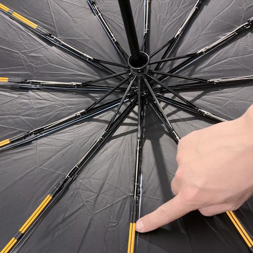 云蔓12骨双龙骨自动晴雨伞  | 轻松抵挡10级大风、自动开合，210t碰击布+防晒黑胶布，伞叶一甩即干 商品图3