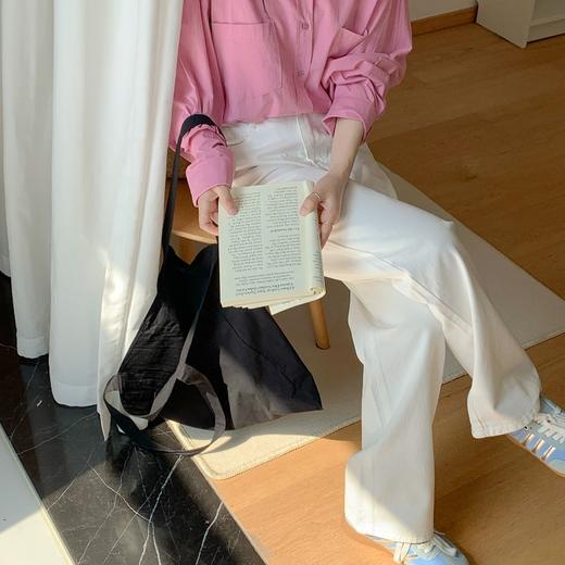 轩齐显瘦白色牛仔裤，98%棉亲肤舒适，直筒版型自带P腿效果（下单3-5天内发货） 商品图3