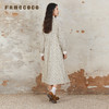 Famecoco宽松连衣裙秋季娃娃领袖口撞色碎花裙女装长裙FAB6FA018 商品缩略图2