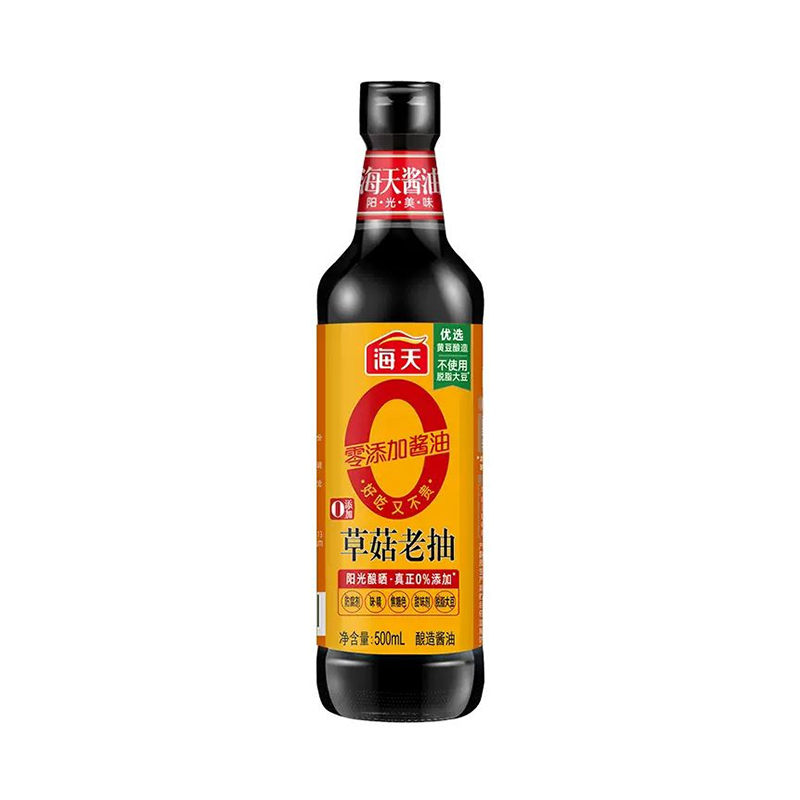 海天草菇老抽酱油 500ml【0添加】