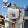 【品牌授权】扫码验证 韩国MLB 复古老花小背包-黑色 深奶油色 双肩包女新款休闲时尚运动背包单肩学生书包 3ABKS014N 商品缩略图2