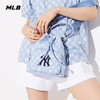 【品牌授权】扫码验证 韩国MLB 复古斜跨水桶包黑色 卡其色 浅蓝色女新款老花满印休闲时尚运动背包单肩学生书包3ABMS012N 商品缩略图2