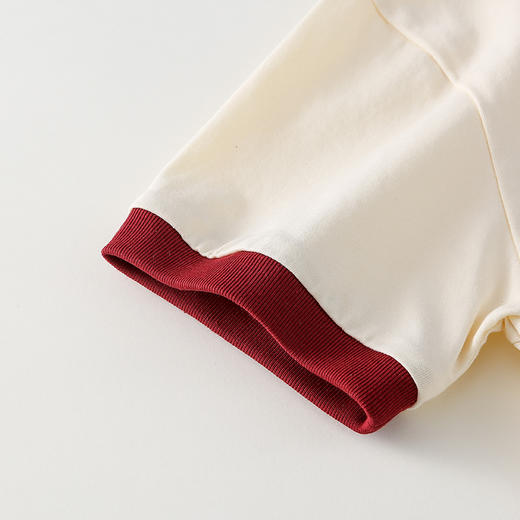 【7A抗菌冰瓷棉】棉花堂2025年夏款活力撞色冰瓷棉童装短袖短裤套装F251123 商品图9