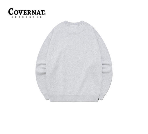 【韩国潮牌】Covernat冬季无帽套头拉绒三重LOGO卫衣情侣款外套CO2303CR04 商品图1