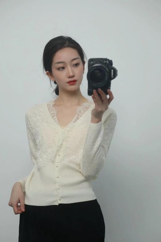 LPIUTY品牌直发！桑蚕丝羊毛蕾丝打底衫 B016839 商品图1