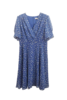 VIVIAN LIU薇薇安刘TD2434116夏女装新款时尚V领蓝底印花连衣裙 商品缩略图5