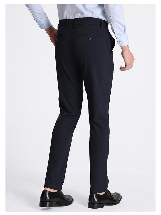 callisto藏青弹力混纺休闲裤 商品图4