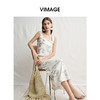 VIMAGE纬漫纪高腰显瘦百搭时髦刺绣半身裙2025夏季新款V2306914 商品缩略图3