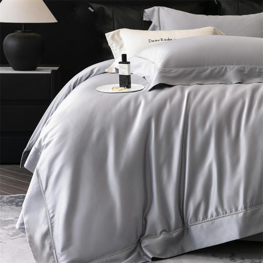 【线下门店轻奢高端系列】星耀臻柔棉纯色四件套 天丝棉艾草抑菌纤维柔顺清凉套件 商品图13