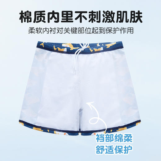 儿童泳衣卡通海豚印花泳衣分体款男童中大童泳衣套装宝宝泳衣XL-6XL 商品图3