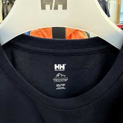 HE**Y HANSEN/海*汉*森 F2F 女士有机棉纯色印花圆领短袖T恤 商品图3