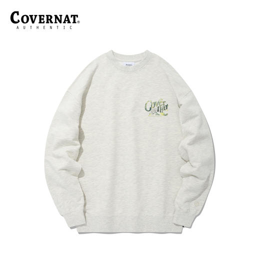 【韩国潮牌】Covernat卫衣男女同款秋冬新款变型字母印花圆领长袖潮牌CO2201CR08 商品图3