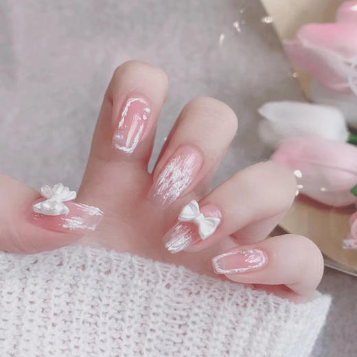 【清新可爱日常】穿戴甲清新可爱日常气质显白纯欲24普安温柔浪漫美甲假指甲贴片。ry 商品图10