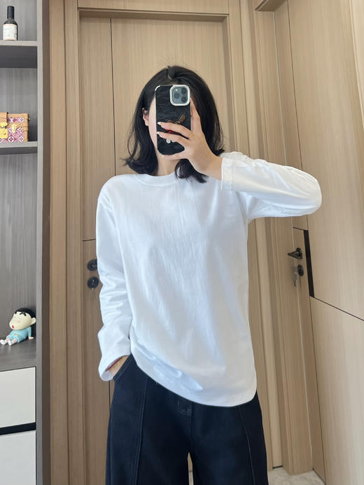 🔥【严白长袖小白T】100%纯净棉长袖T恤 男女百搭基础款打底  品质控必入!!  线下买159元！ 今日团购劲爆福利只要49.9！！ 商品图5