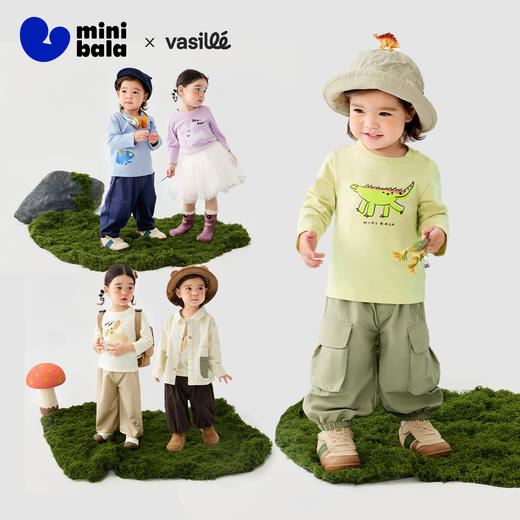 【糯米T】迷你巴拉男女童T恤2025春新品儿童纯棉联名长袖内搭 商品图1